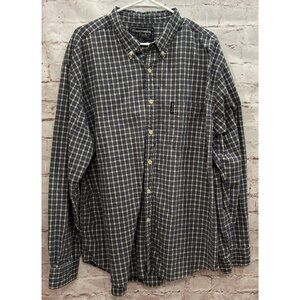 Vintage Abercrombie & Fitch Mens XL Flannel Cotton Button Up Shirt Plaid